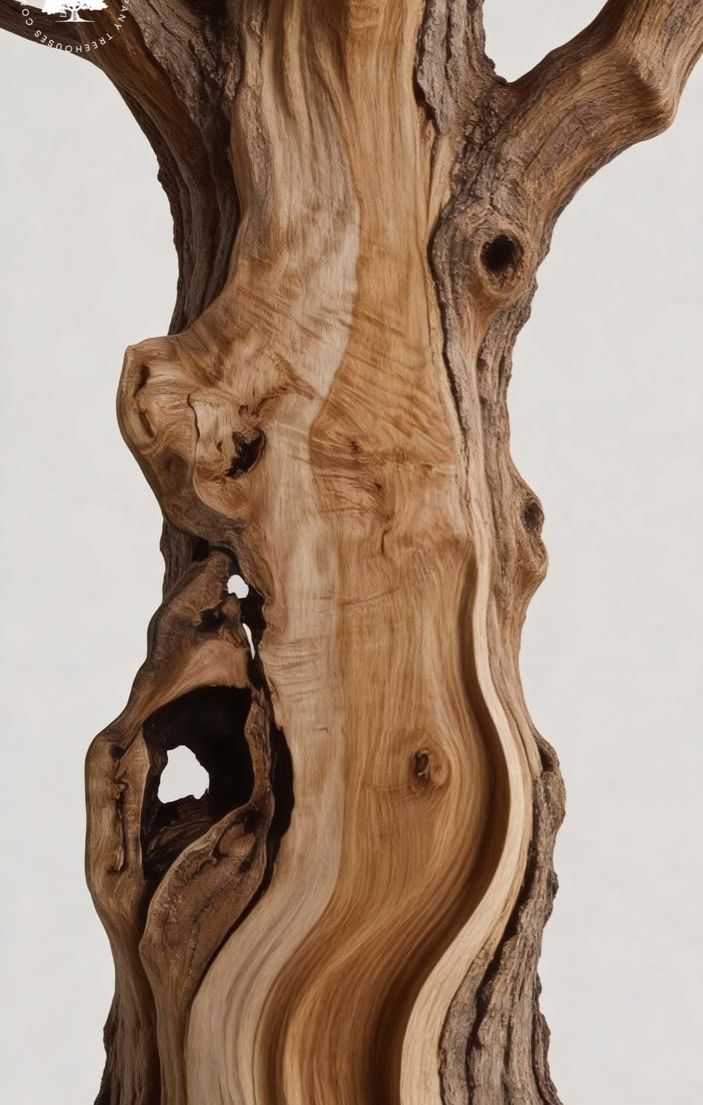 Skulptur aus gewachsenem Holz